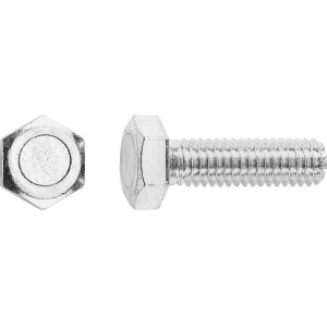 Śruba maszynowa LUX M6 x 30 mm, stal nierdzewna, z łbem sześciokątnym, do ciężkich konstrukcji.