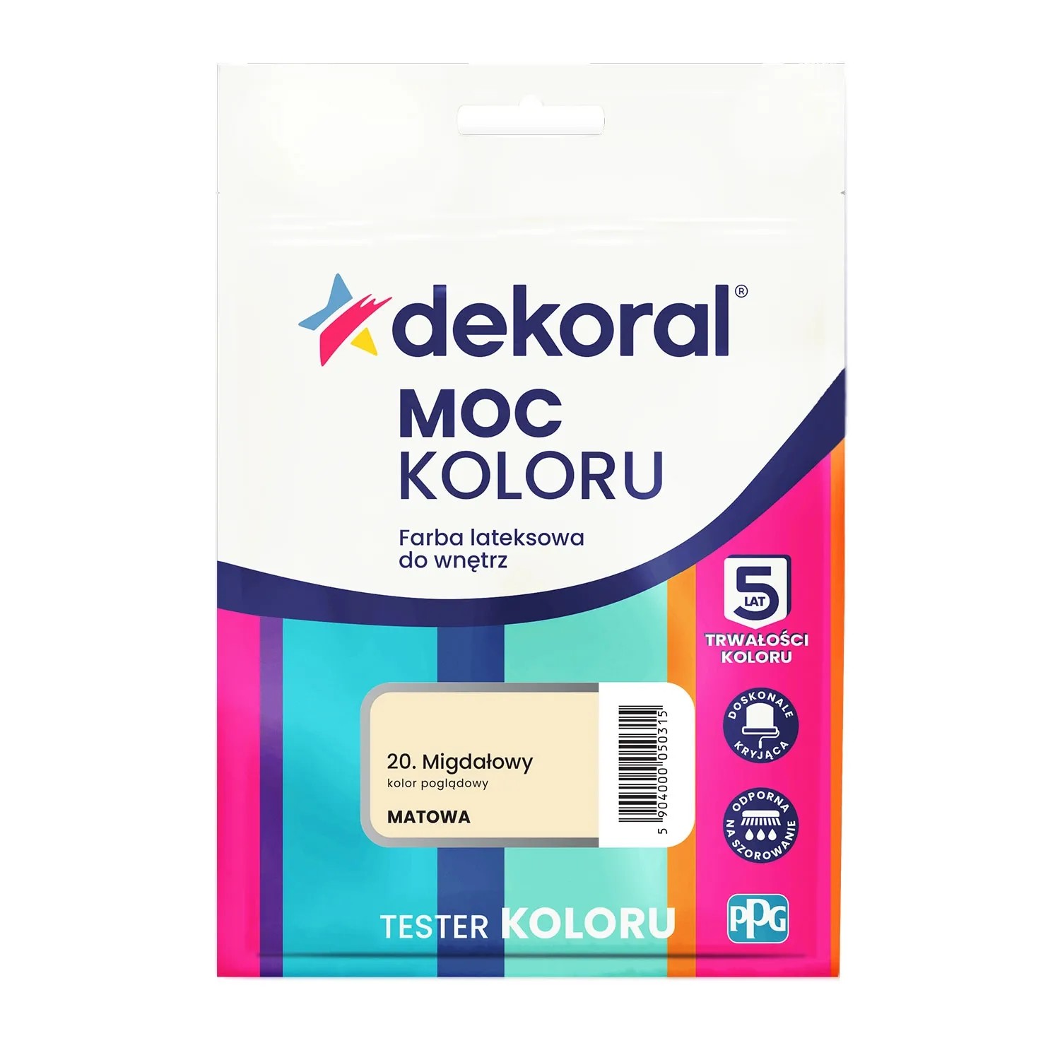 Tester farby Dekoral Moc Koloru migdałowy 40 ml
