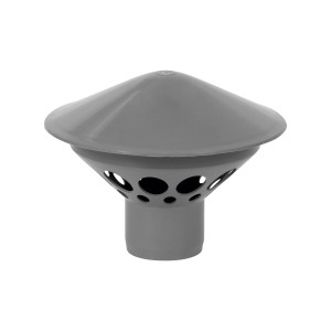 Szara nasadka rury z otworami, akcesoria do rur.