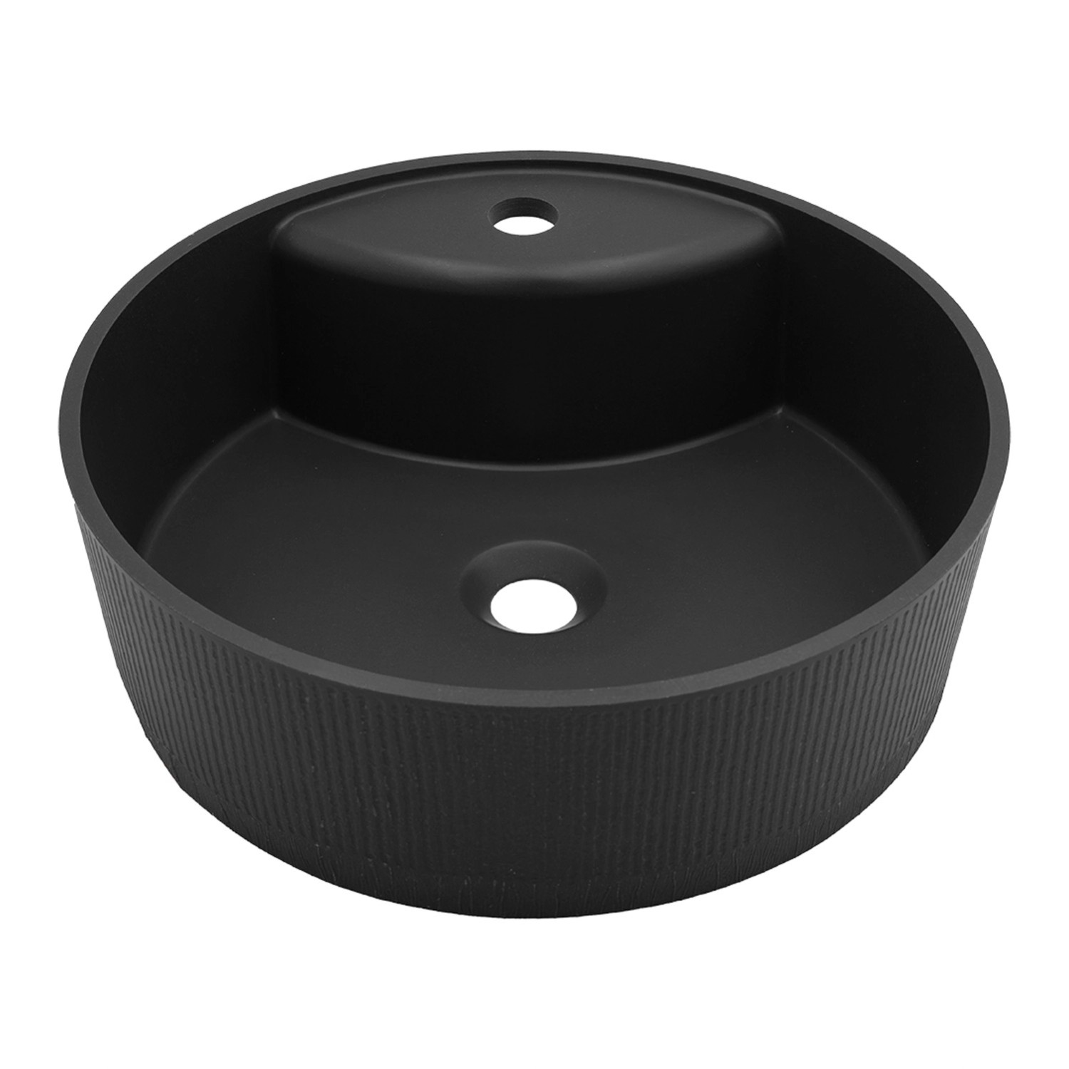 Kuchinox Umywalka Cliff okrągła granitowaryf czarna 43x43x14,2