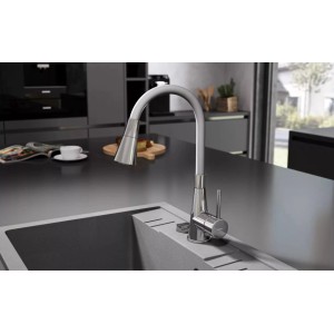 Bateria jednouchwytowa t.b.t. chrom/szary do kuchni.