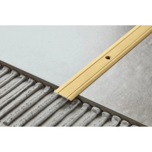 Cezar Profil progowy płaski Złoty aluminiowy 2x30x3000