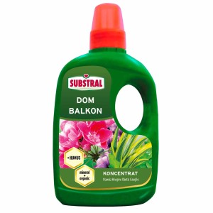 Substral płynny nawóz do domu i na balkon, uniwersalny koncentrat, zielona butelka.