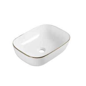 Umywalka Rund 46 OV nablatowa pas złoty BI 46x33x13,5