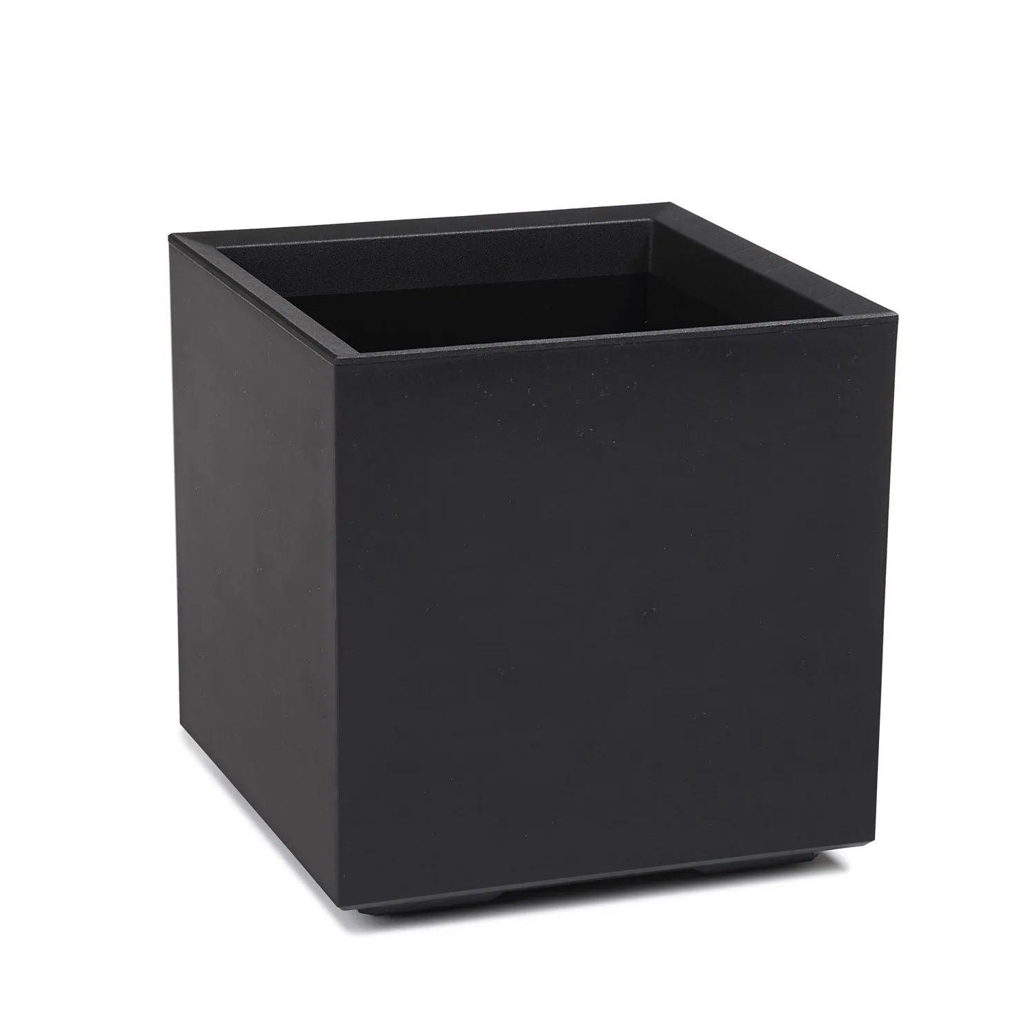 Kwietnik Karo beton czarny - 40 cm