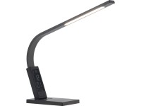 Lampka biurkowa LED z wyświetlaczem antracytowa 6W wys.37cm Lampka biurkowa LED z wyświetlaczem antracytowa 6W wys.37cm