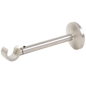 Metalowy wspornik karnisza do montażu na ścianie.