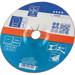 Tarcza tnąca LUX z tkaniny, 180 mm, do szlifierek kątowych. Cienka tarcza tnąca do precyzyjnych cięć w metalu.