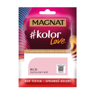 MAGNAT #kolorLove farba do ścian, odcień KL31 Pastelowy Róż, farba wewnętrzna.