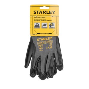 Rękawice robocze Stanley, powlekane nitrylem, zapewniające optymalny chwyt i ochronę podczas pracy.