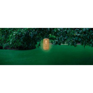 Latarenka solarna LED JESOLO IP44 śr. 15 cm naturalny kolor rattanu