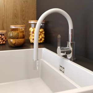 Granitan Bateria kuchenna elastyczna Grado biała