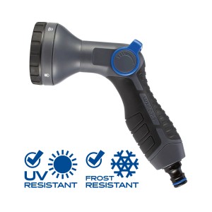 LUX Zestaw zraszający 4-częściowy z 5 wariantami strumienia do podlewania i czyszczenia ogrodu.