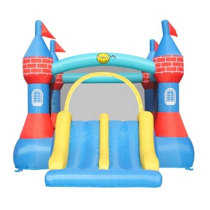 Dmuchany plac zabaw z podwójną zjeżdżalnią - 370 x 265 cm