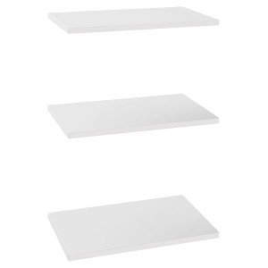 Trzy białe półki do szaf t.b.t.