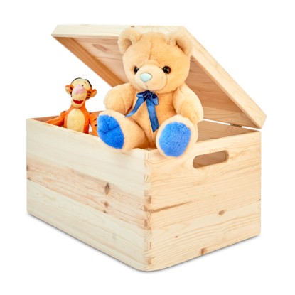 Pinus Skrzynka drewniana z wieczkiem L