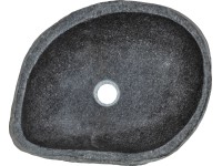 baliv Umywalka kamień nablatowa kamień rzeczny szara