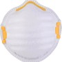 Maska przeciwpyłowa LUX FFP1, 3 sztuki, biały respirator z żółtymi detalami.