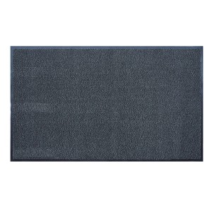 Szara wycieraczka t.b.t. do użytku wewnętrznego.