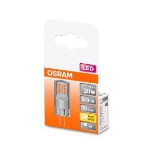 Żarówka LED G4 OSRAM w blistrze, barwa ciepła biała, do nastrojowego oświetlenia.