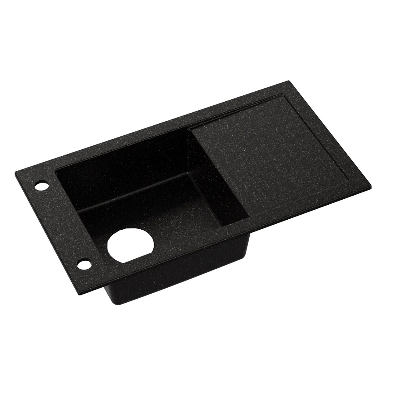 Zlewozmywak Zen 1-kom. czarno złoty 76x43 cm