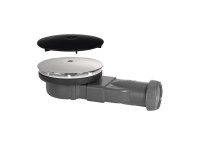 Wirquin Syfon brodzikowy 90 mm, grzybek chrom i czarny mat