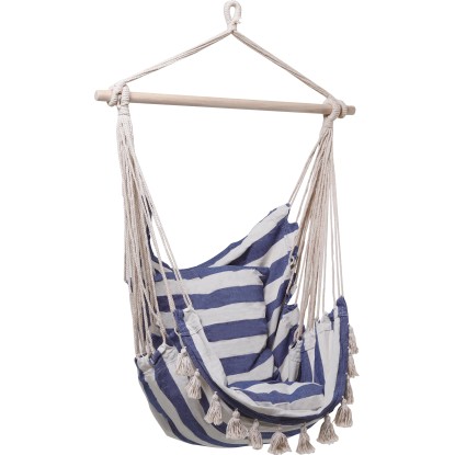 Fotel wiszący LYTTON z frędzlami pasy - 90 x 135 cm