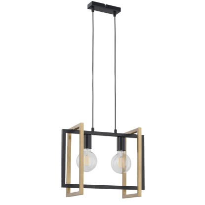 Lampa Eden 2 czarno-złota 2x60W E27