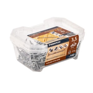 t.b.t. Wkręty do drewna, 3,5x40mm, 160 sztuk w przezroczystym pojemniku.