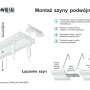 Kowalski Szyna aluminiowa podwójna SLIM żabka 280 cm czarna_9