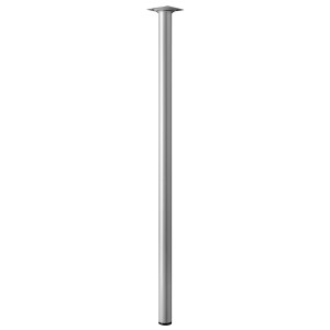 Noga do stołu Hettich, Ø 30 mm, wysokość 700 mm, wygląd aluminium.