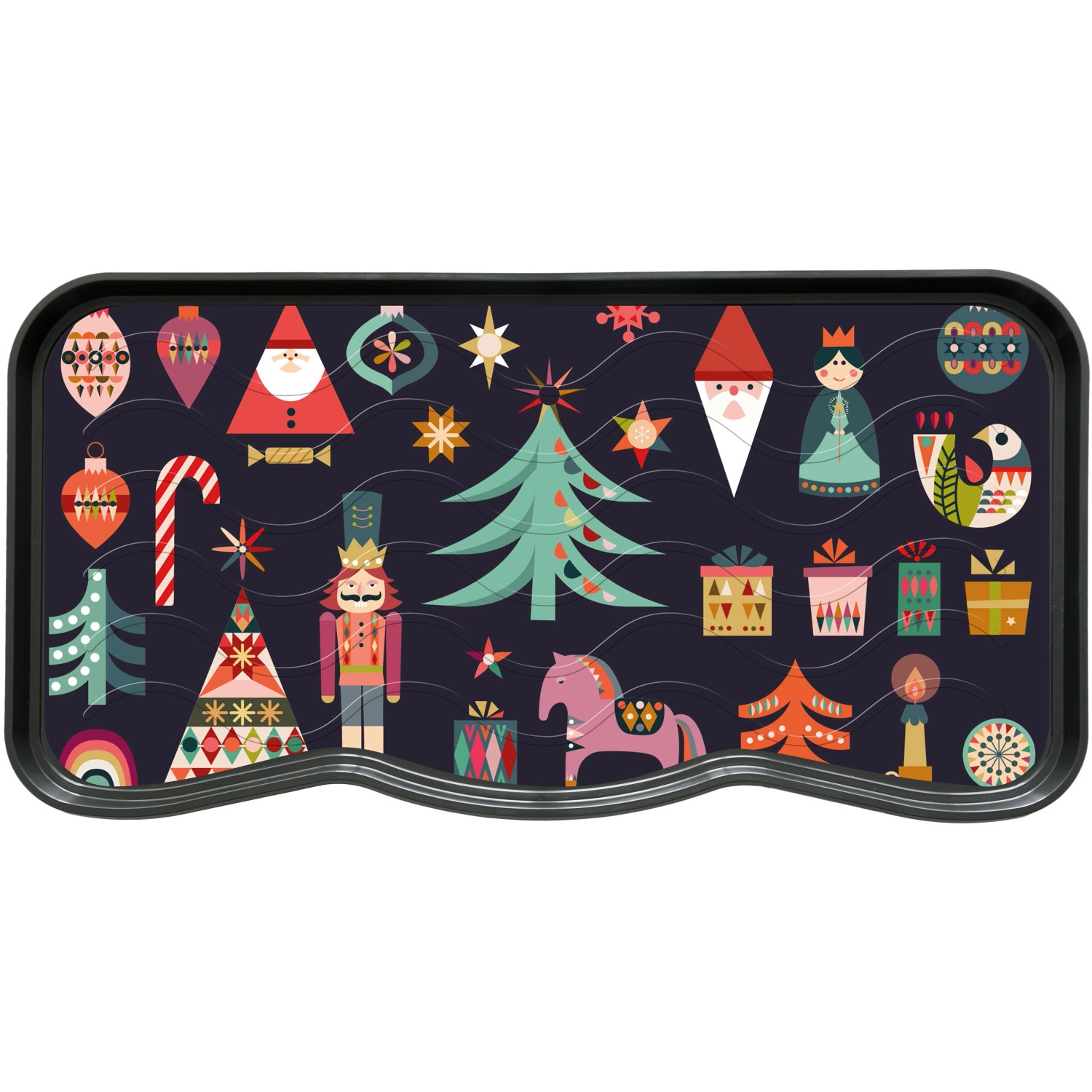 Ociekacz na buty z nadrukiem Christmas Elements 38 x 75 cm