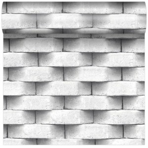 Biała tapeta 3D z efektem kamienia, dekoracyjny wzór na ściany do wnętrz.