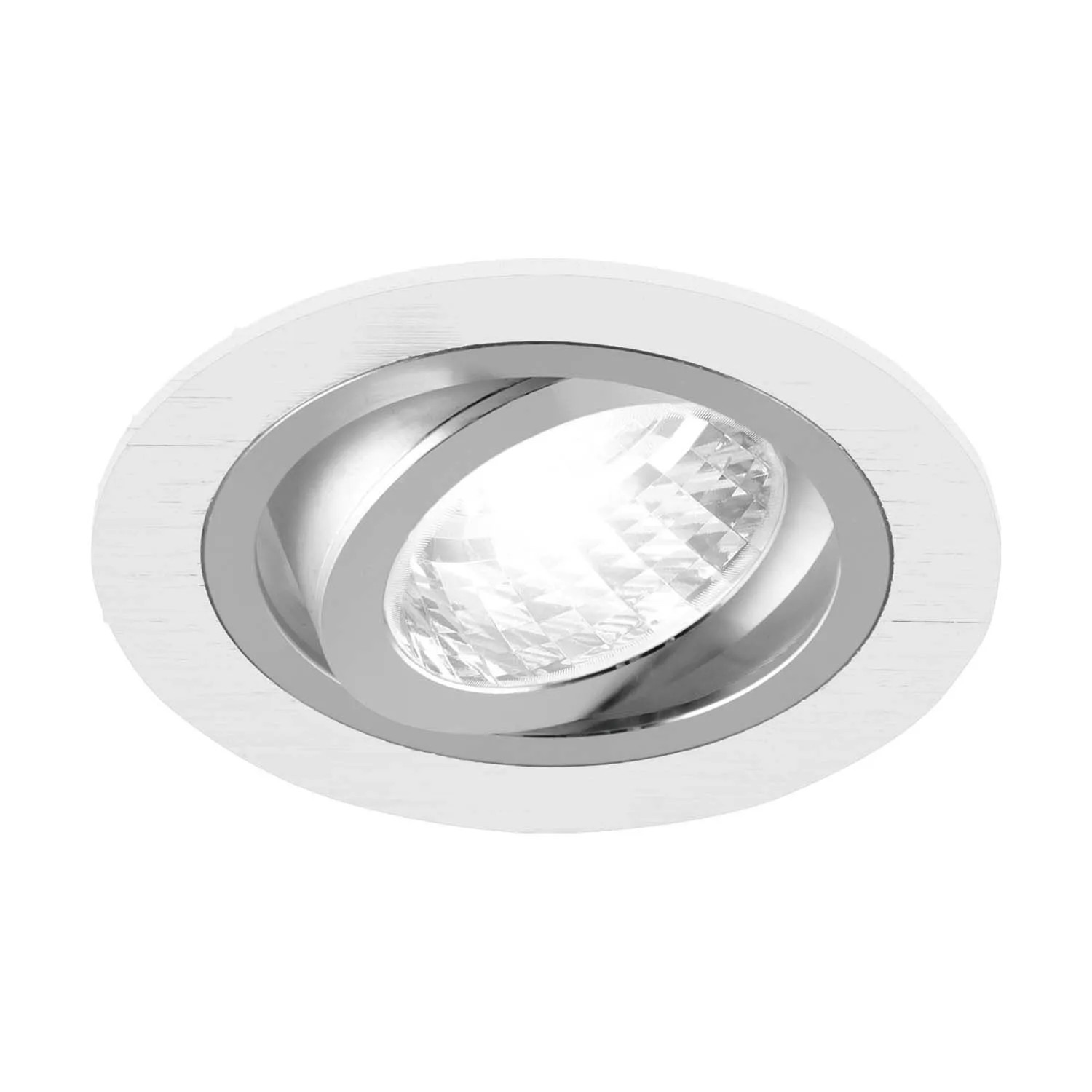 Struhm Lampa podtynkowa ALUM C 1xGU10 50W śr. 9,2cm biała/chrom