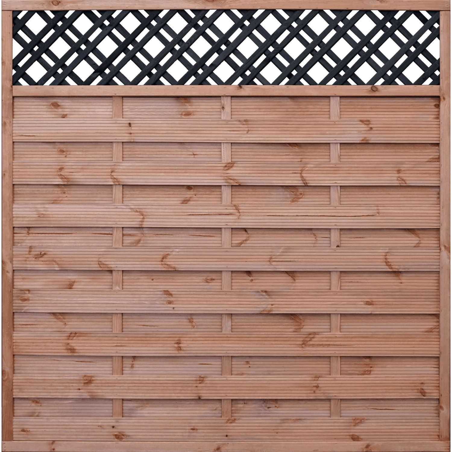 Płot ażurowy Duo natur/antr - 180 x 180 cm