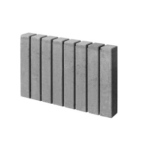 Szare palisady t.b.t. do obrzeży rabat i trawników w ogrodzie.