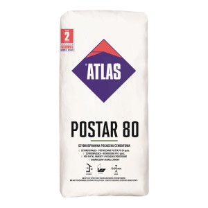 ATLAS Postar 80: Worek zaprawy cementowej do szybkich prac posadzkarskich. Idealny dla majsterkowiczów i profesjonalistów.