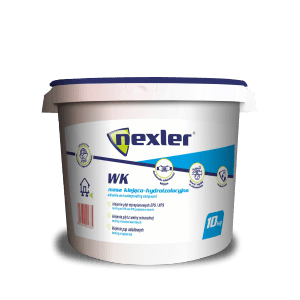 Wiadro masy klejącej Nexler WK, gotowa do użycia, płynna bitumiczna powłoka grubowarstwowa, 10 kg.