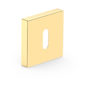 Złota rozeta do klamek drzwiowych, otwór na klucz