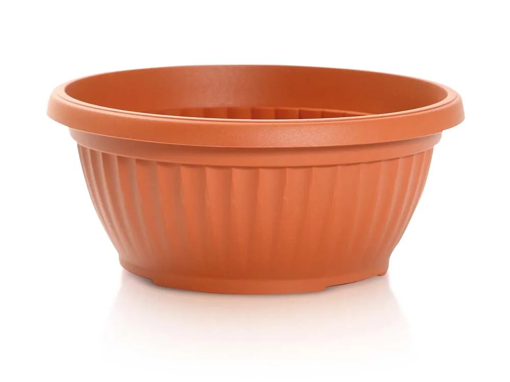 Prosper Plast Vaso Misa In Plastica Effetto Terracotta, Diametro 30 Cm, Altezza 12.4 Cm