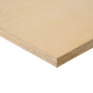 Zbliżenie jasnej płyty konstrukcyjnej t.b.t. z drewna, idealnej do budowy mebli.