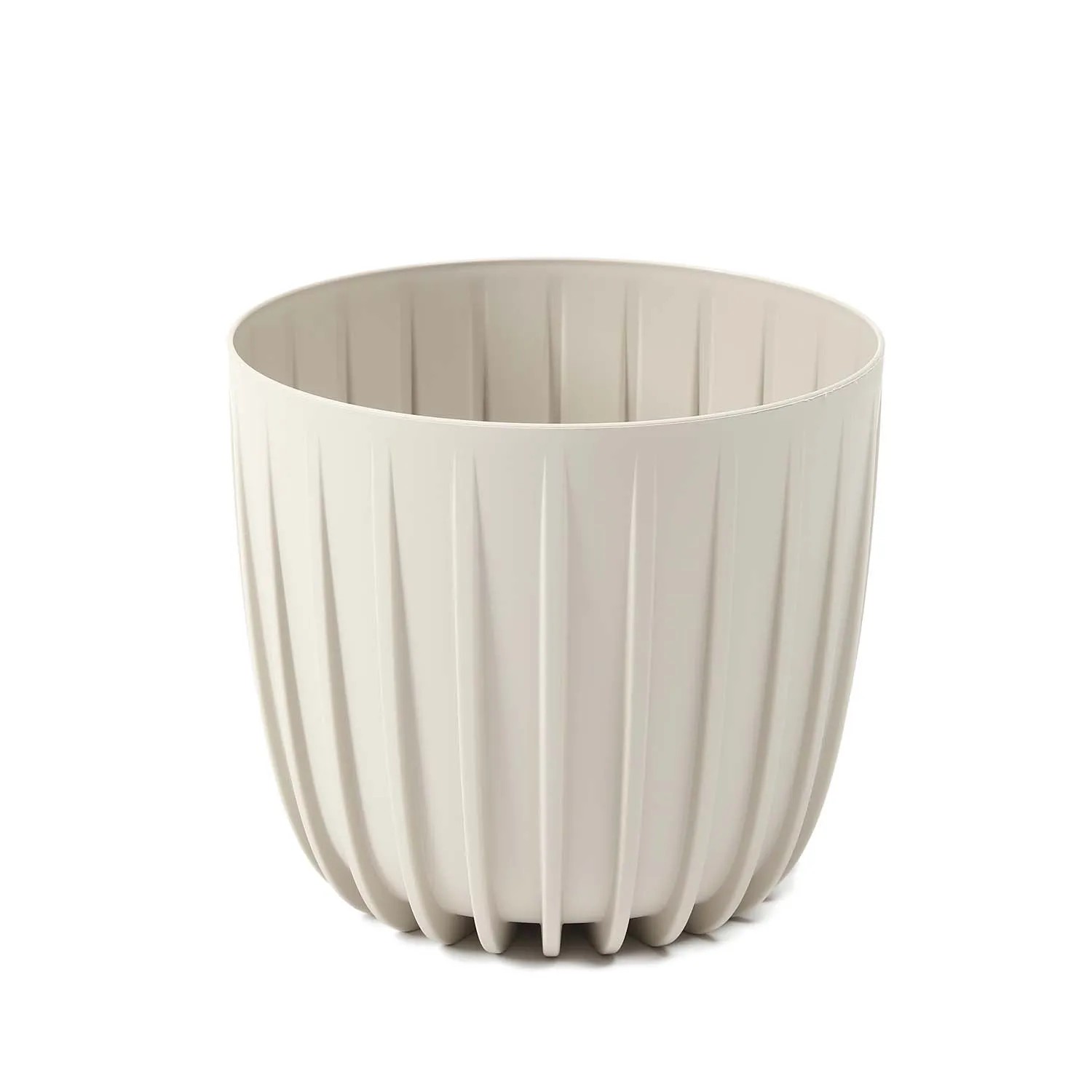 Osłonka Mira niska beżowa recycled - śr. 18 cm