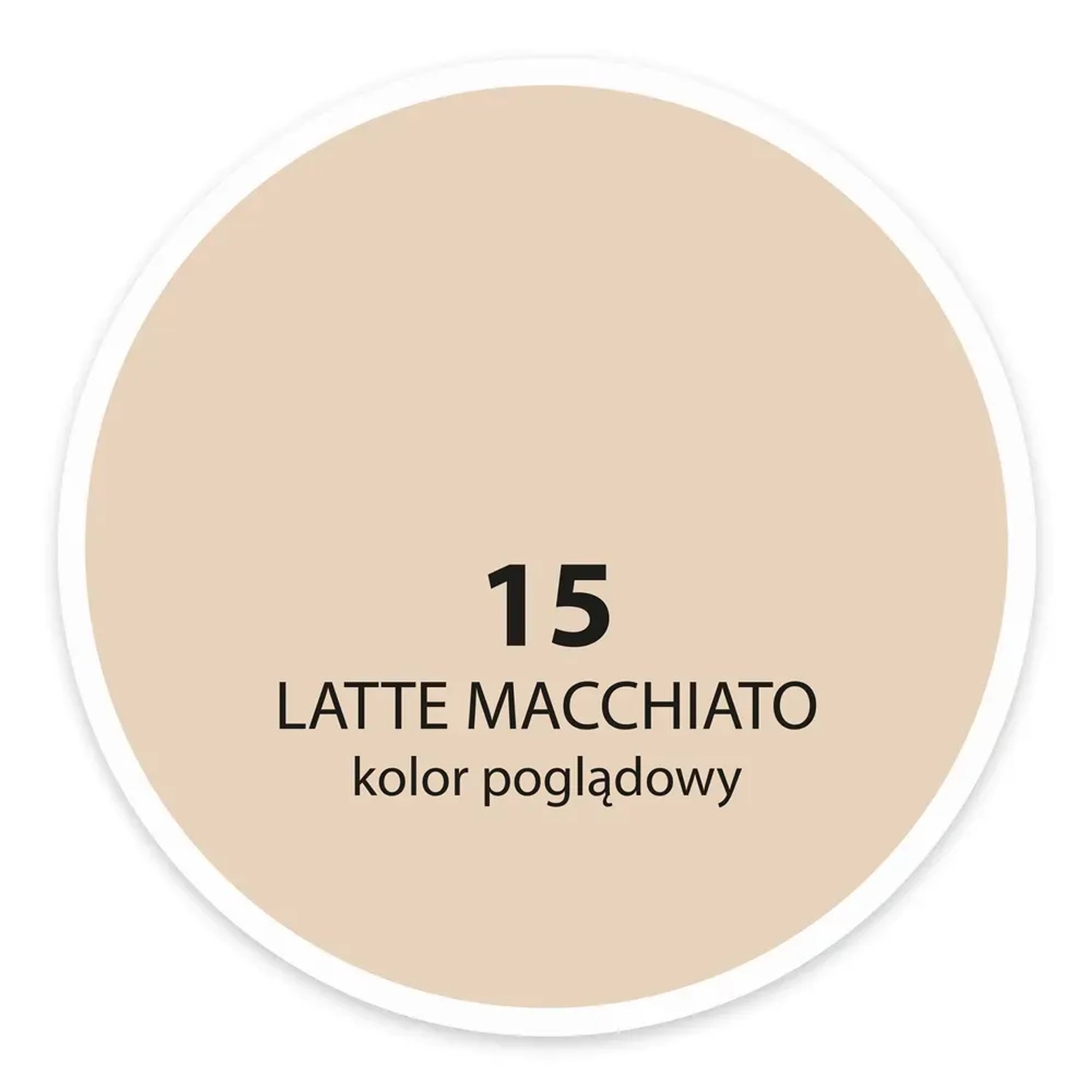 Próbka koloru Latte Macchiato (nr 15) do farb ściennych.
