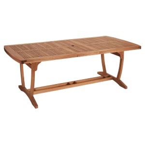 Prostokątny, rozkładany stół ogrodowy Chelsea brązowy, 300x110 cm. Idealny do ogrodu i na taras.