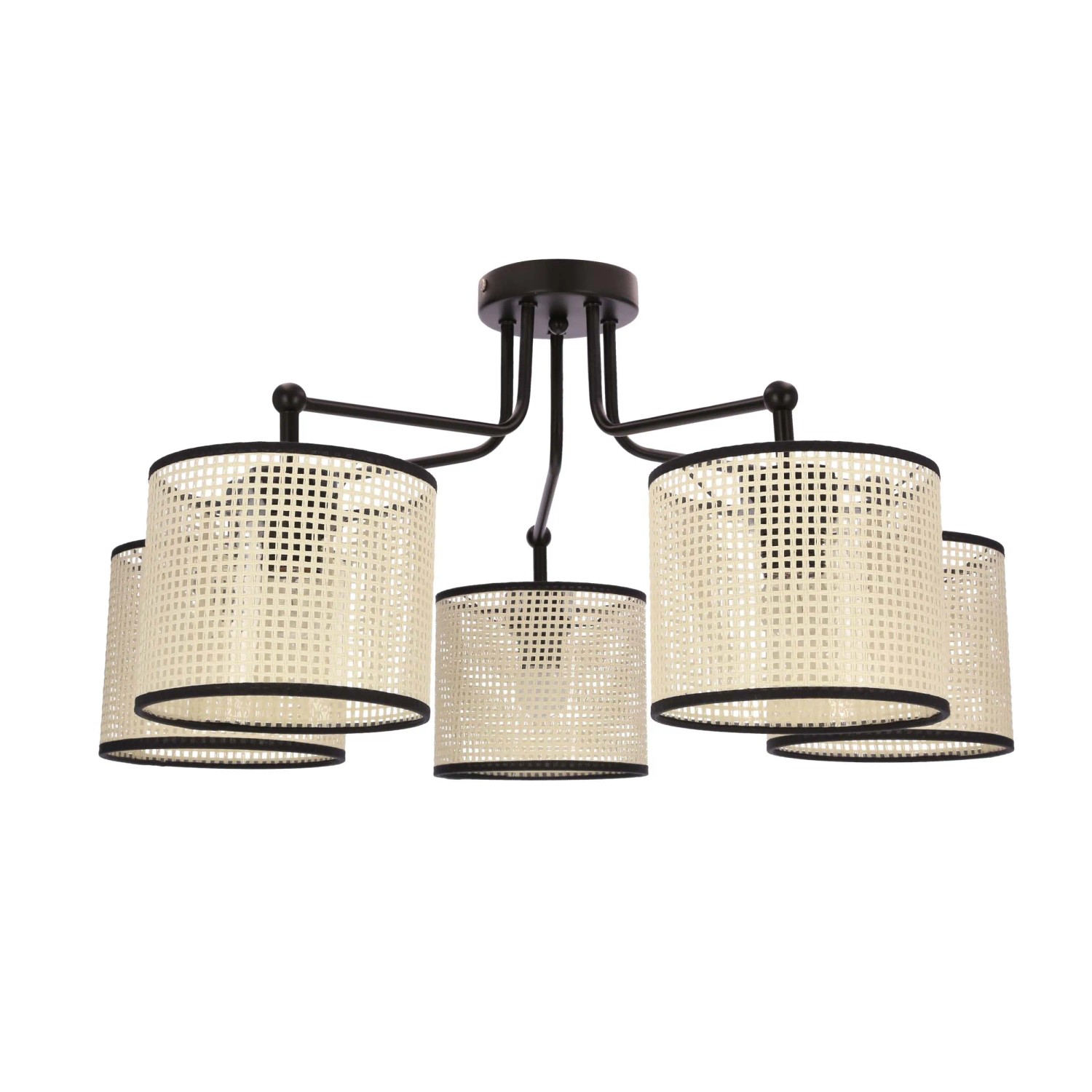 Candellux Lampa sufitowa TIPO 5xE27 40W czarno-kremowa
