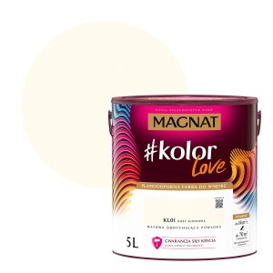 MAGNAT #kolor Love farba do wnętrz, odcień KL01 Kość Słoniowa, 5L wiadro.
