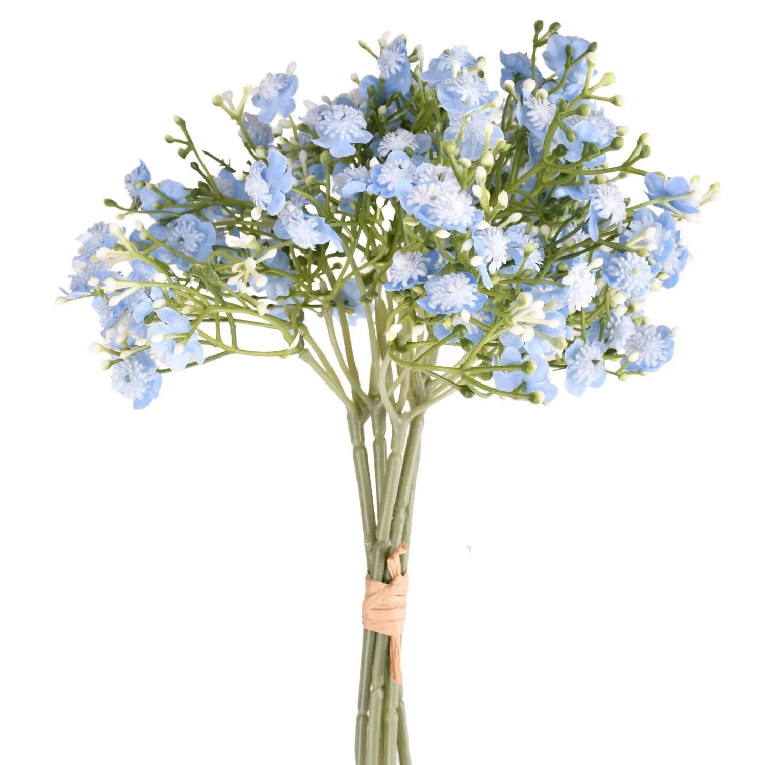 Sztuczny bukiet gipsówka niebieski - 35 cm