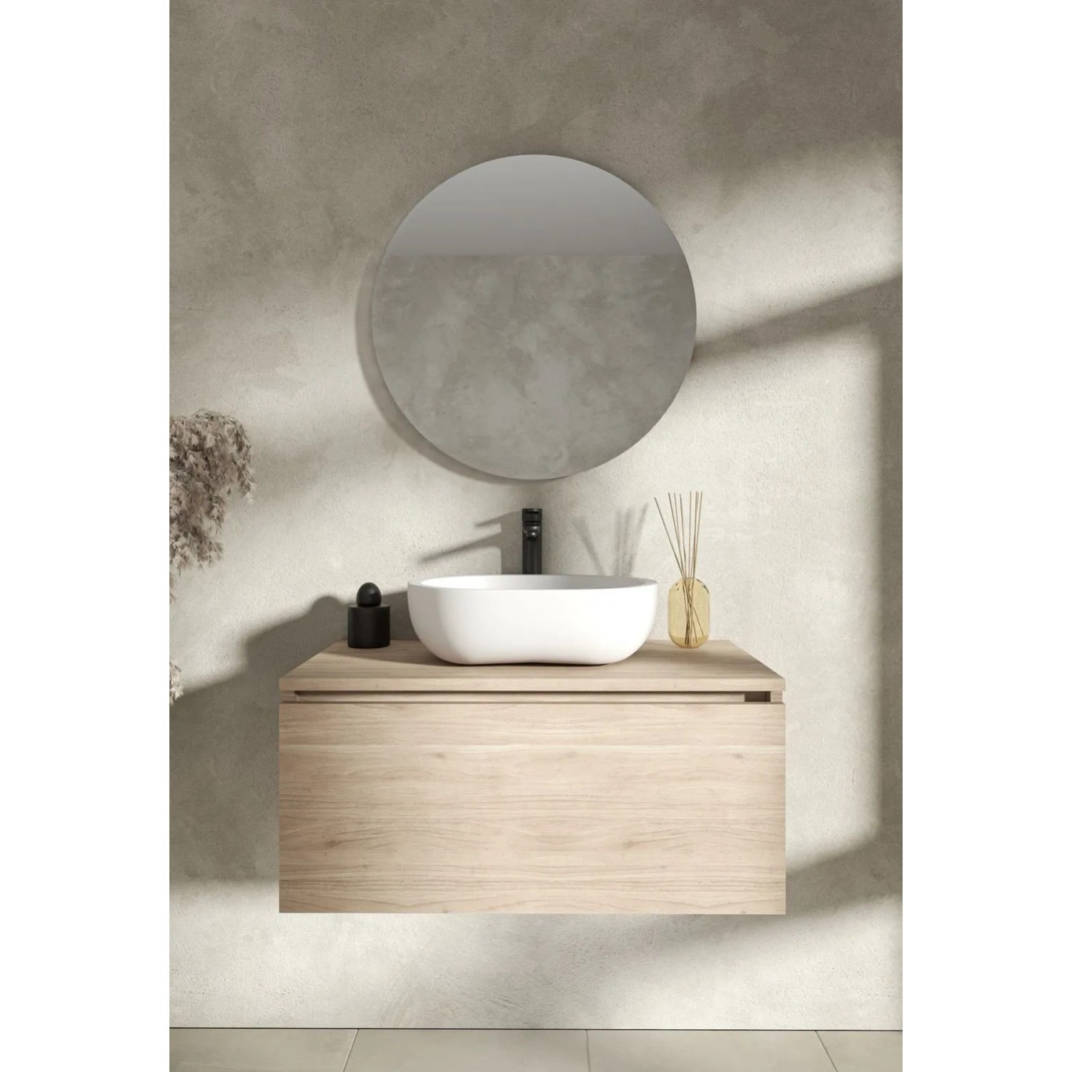 Lustro Atol Białe 70cm