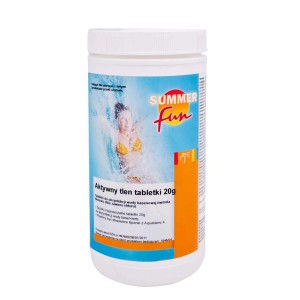 Puszka tabletek Summer Fun Aktywny tlen 20g do dezynfekcji basenu.