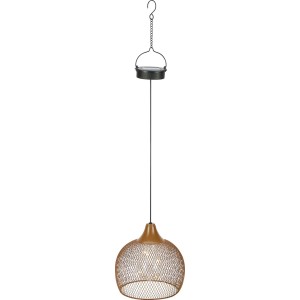 Lampa solarna wisząca OVADA ciepła biel 5LED IP44 brązowa